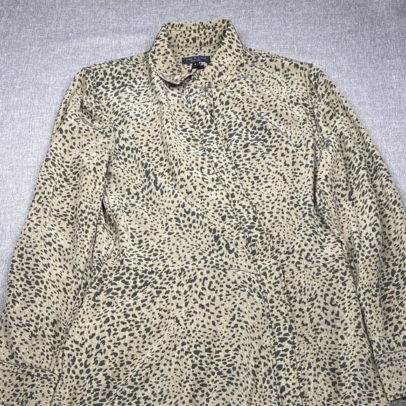 Rag & Bone 100% Silk Karen Wrap Dress Women's 8 Olive Leopard Print NWT - Picture 5 of 15